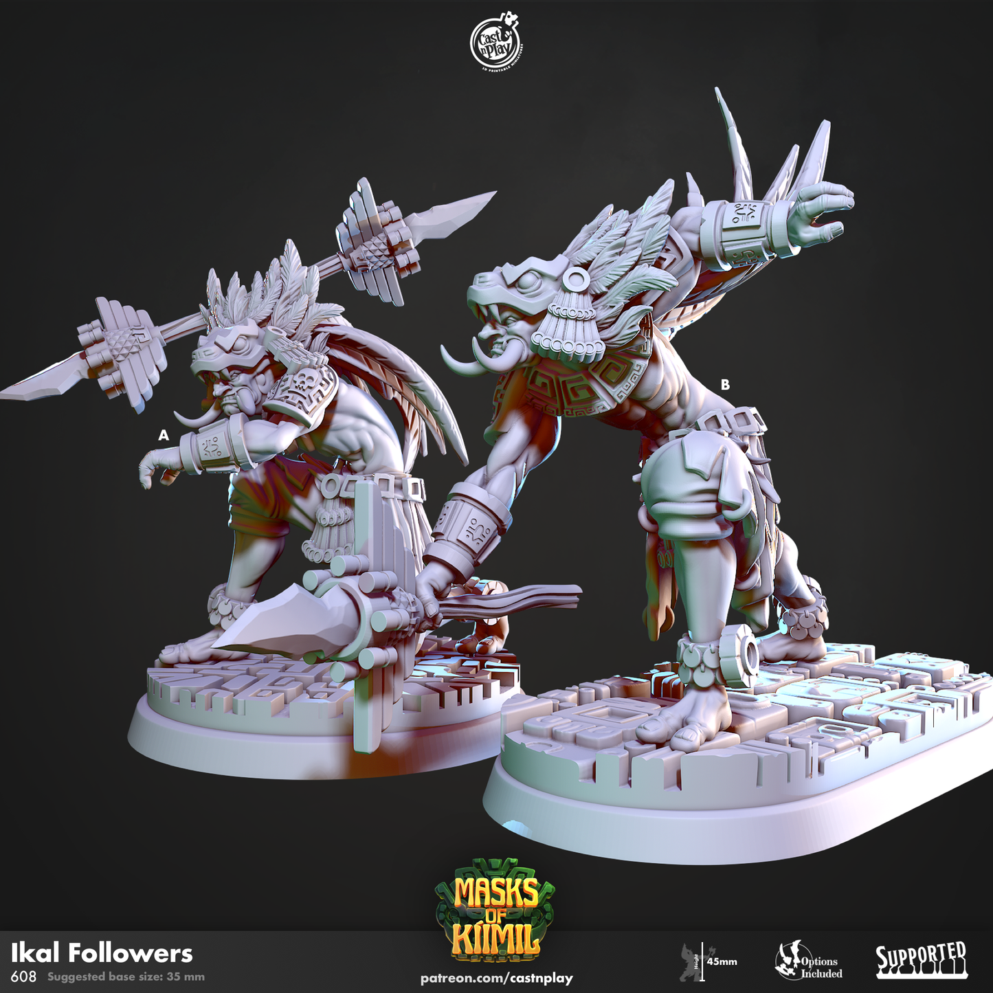 Ikal Followers - Masks of Kiimil | Cast N Play | Resin