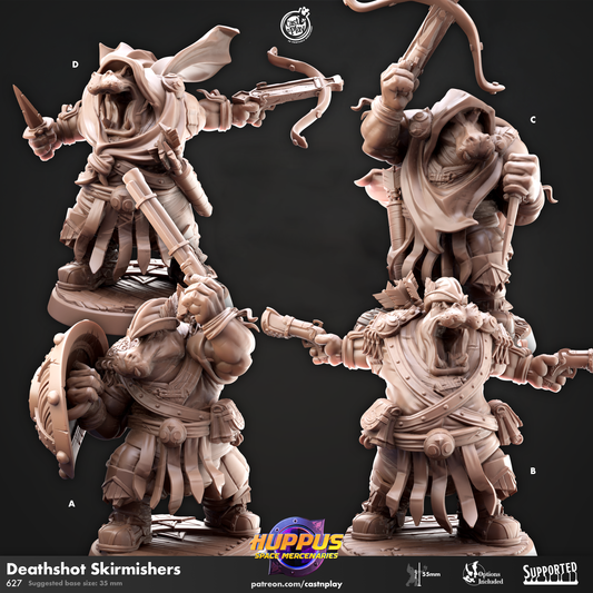 Deathshot Skirmishers - Huppus Space Mercenaries | Cast N Play | Resin