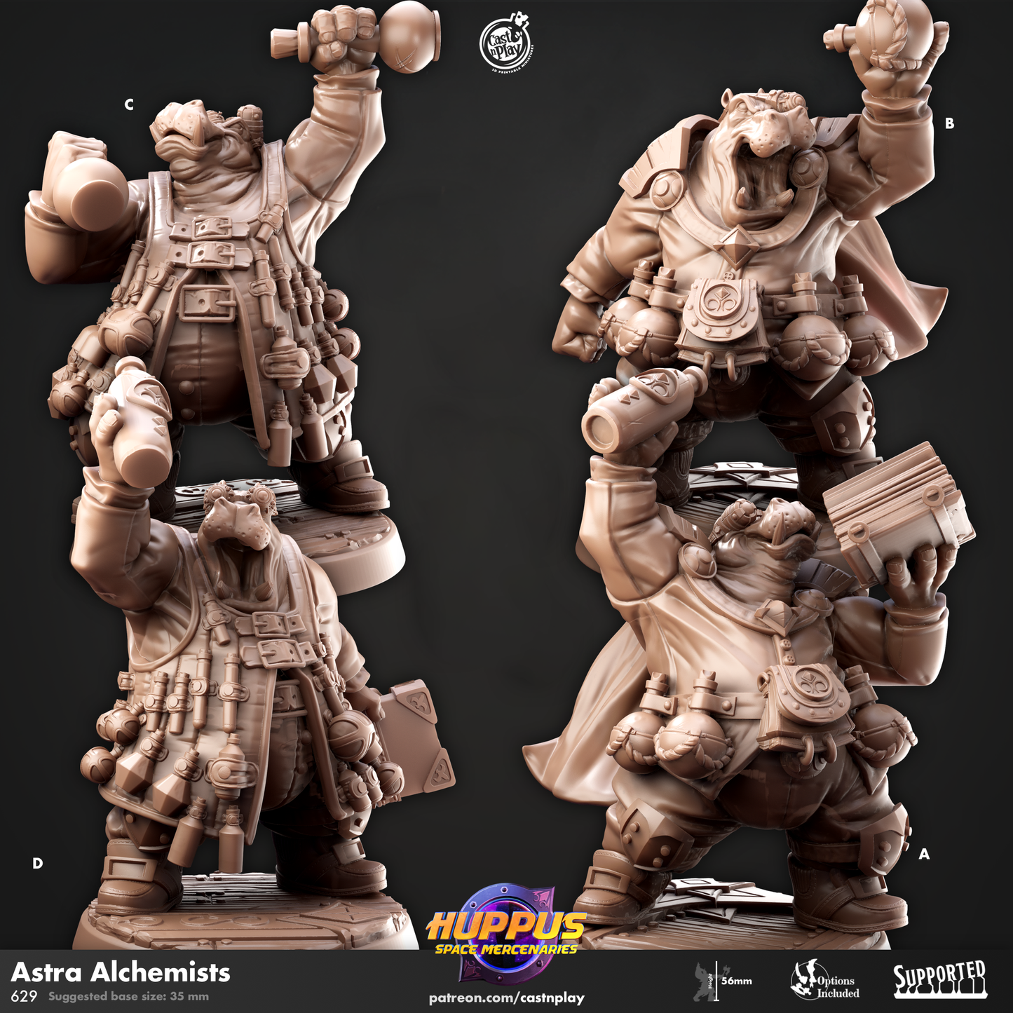 Astra Alchemists - Huppus Space Mercenaries | Cast N Play | Resin