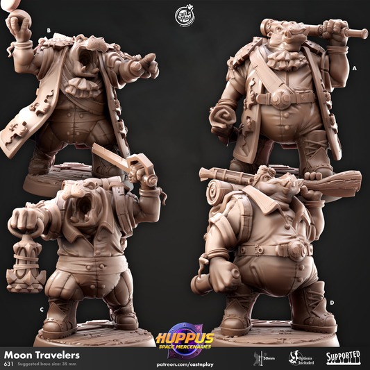 Moon Travelers - Huppus Space Mercenaries | Cast N Play | Resin