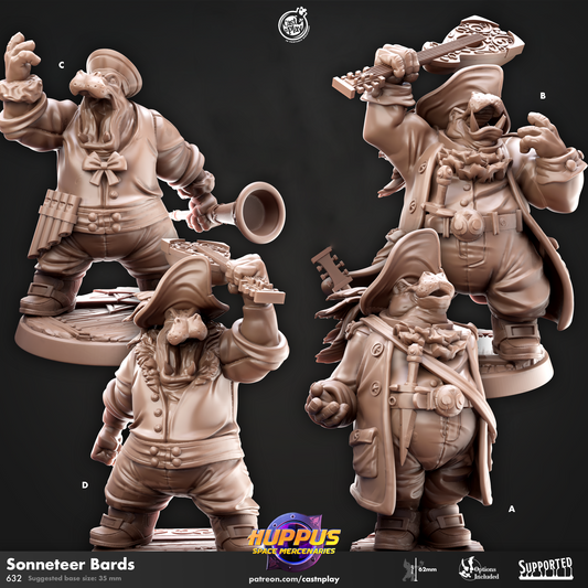 Sonneteer Bards - Huppus Space Mercenaries | Cast N Play | Resin