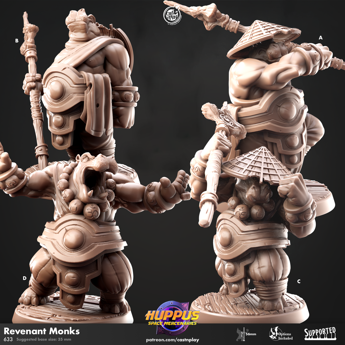 Revenant Monks - Huppus Space Mercenaries | Cast N Play | Resin