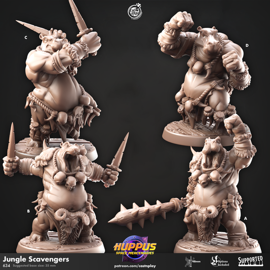 Jungle Scavengers - Huppus Space Mercenaries | Cast N Play | Resin