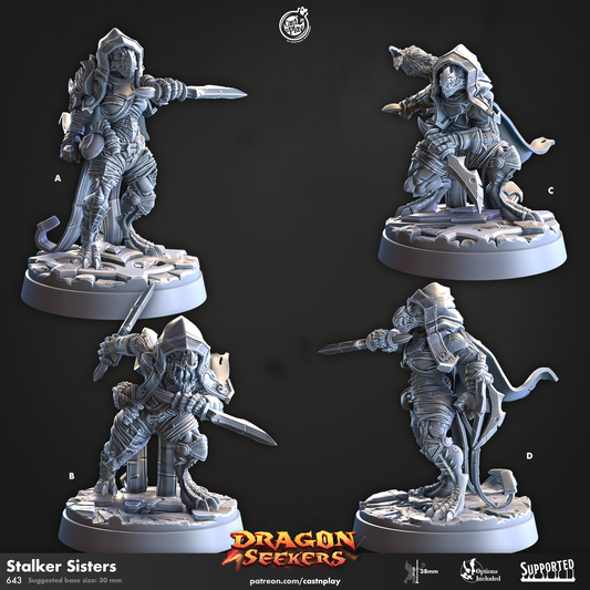 Stalker Sisters - Dragon Seekers | Cast N Play | Resin