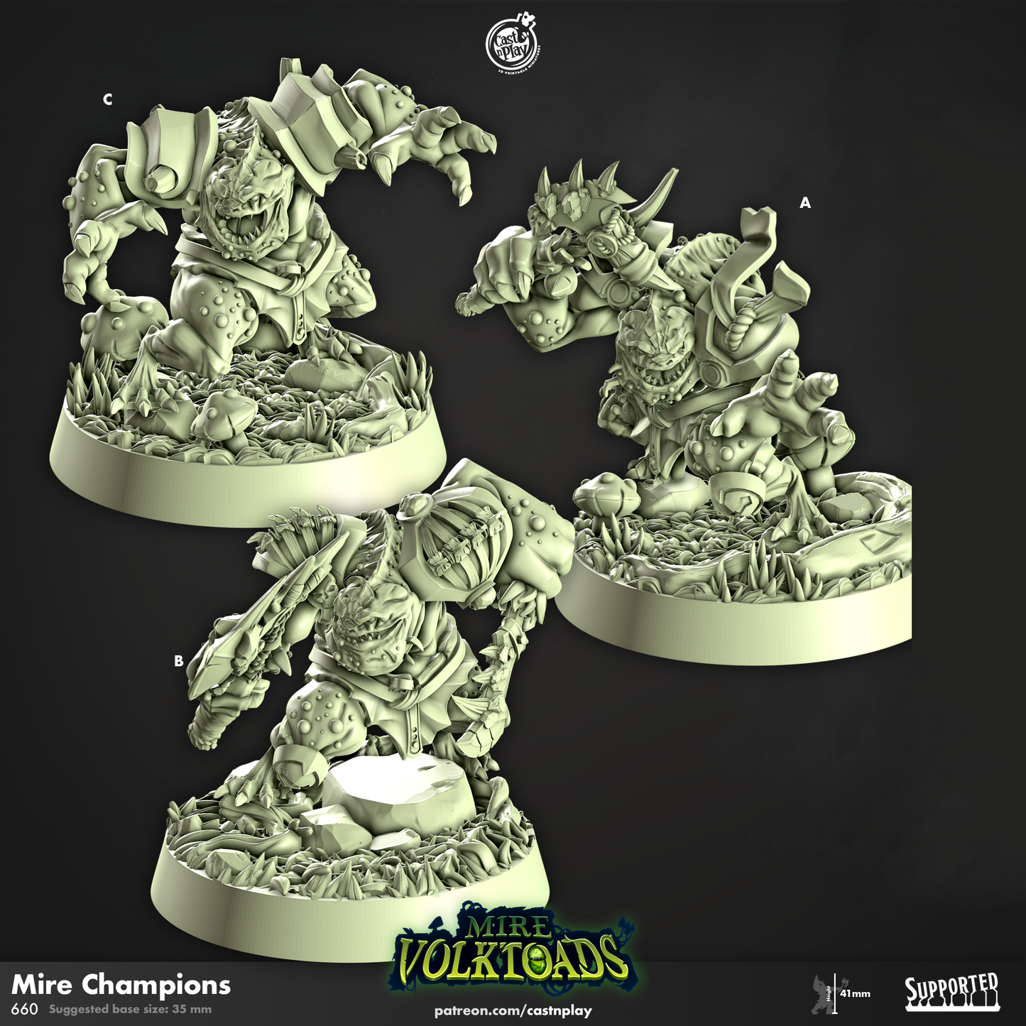 Mire Champions - Mire Volktoads | Cast N Play | Resin
