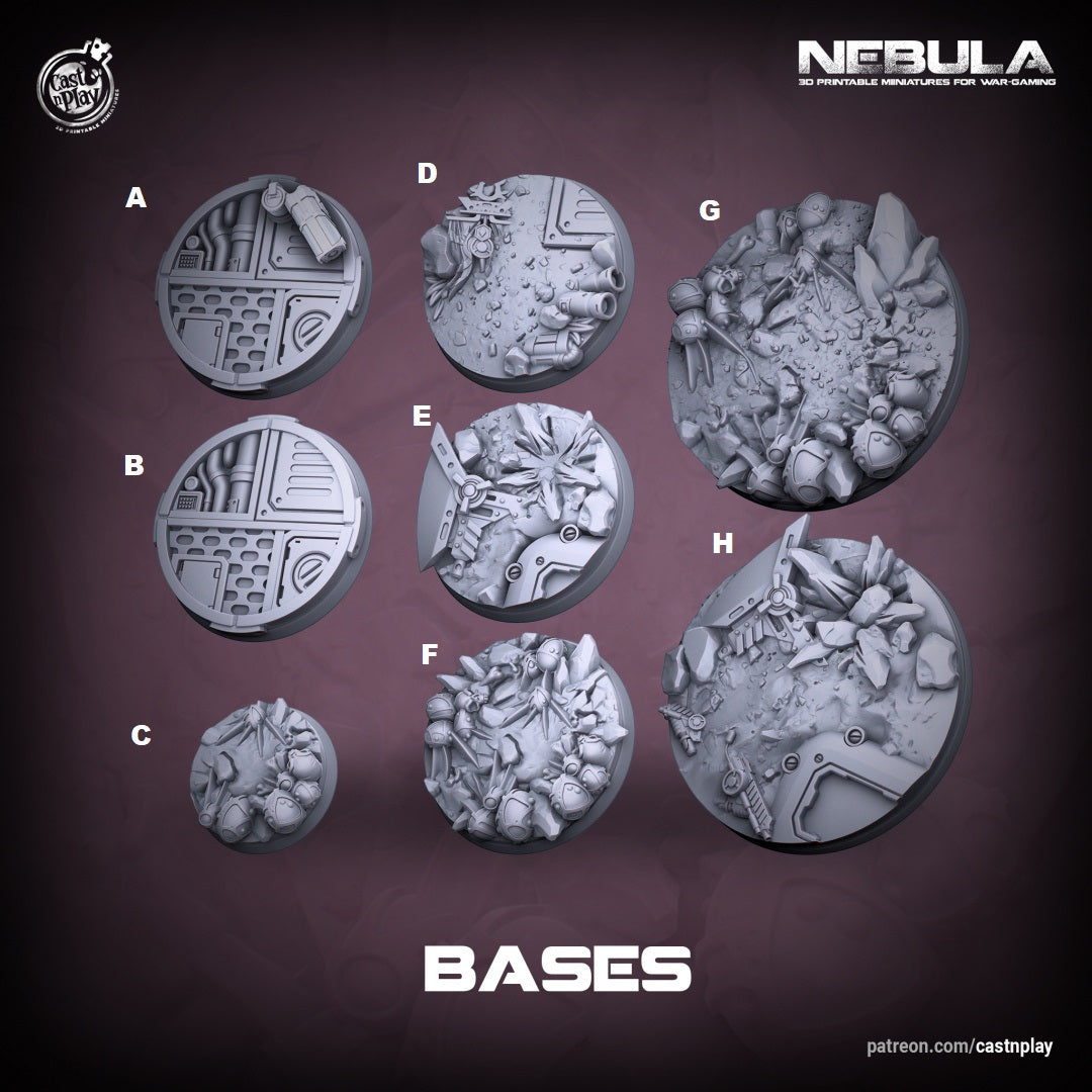 Bases - Nebula Skirmish Wargame | Cast N Play | Resin