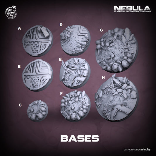 Bases - Nebula Skirmish Wargame | Cast N Play | Resin