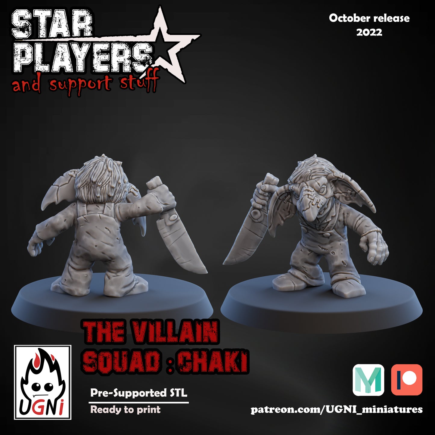 Star Players and Support Staff | UGNI Miniatures | Resin