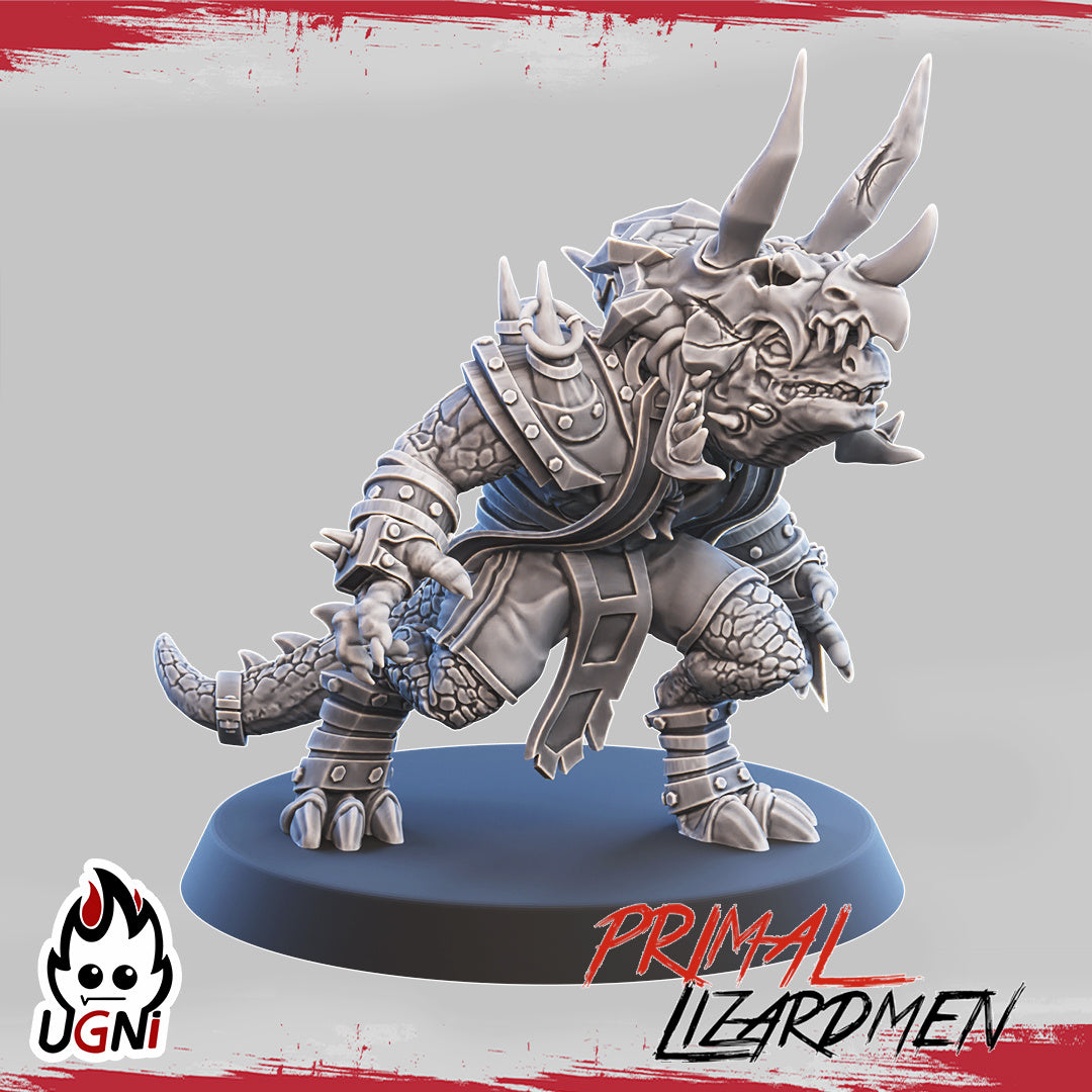 Lizardmen Team - Primal Lizardmen | UGNI Miniatures | Resin