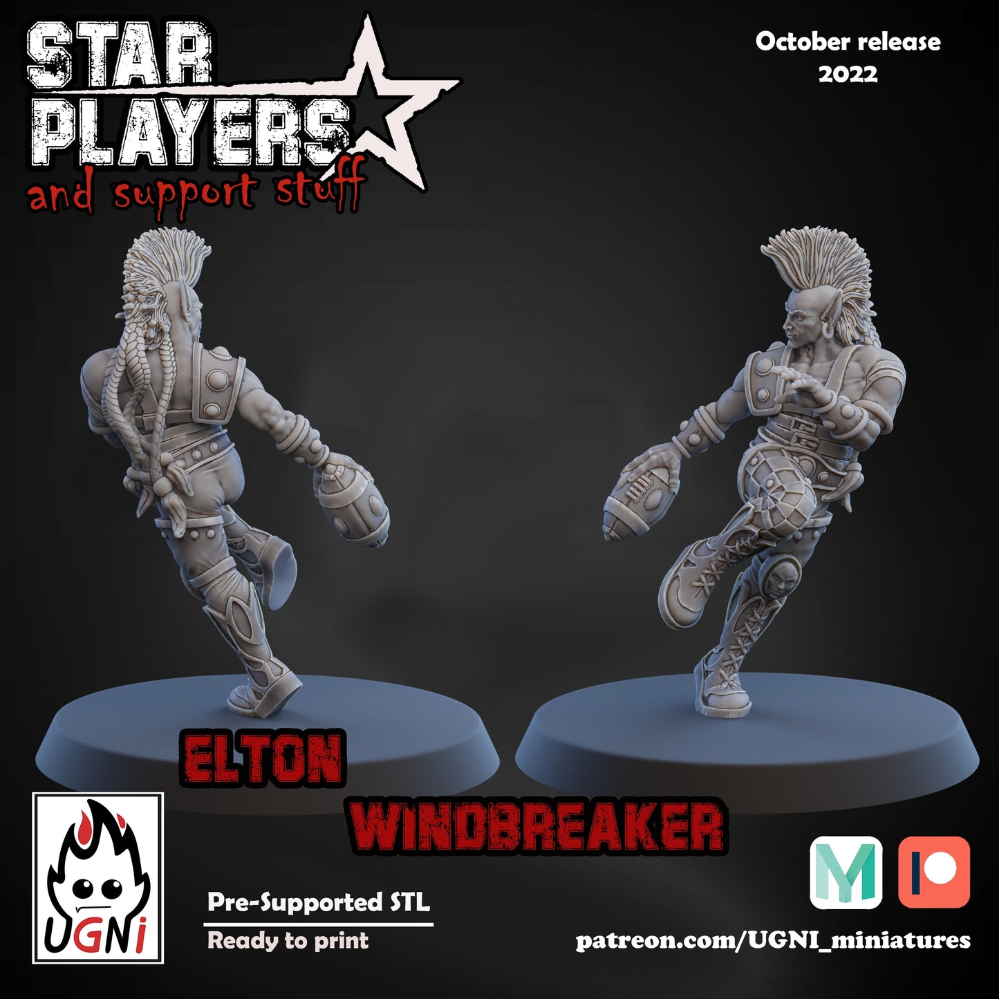 Star Players and Support Staff | UGNI Miniatures | Resin