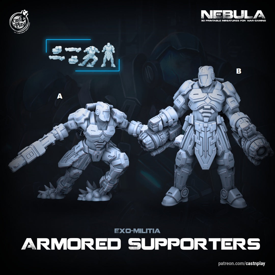 Exo-Militia - Nebula Skirmish Wargame | Cast N Play | Resin
