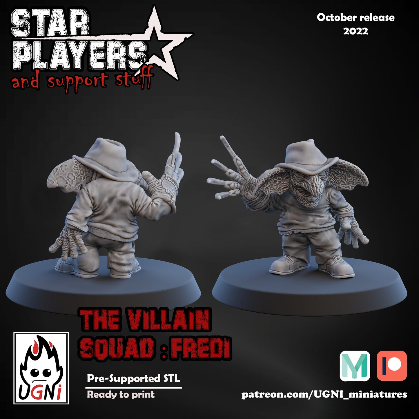 Star Players and Support Staff | UGNI Miniatures | Resin