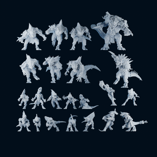 Lizardmen Team - Individual Models | Brutefun Miniatures | Resin