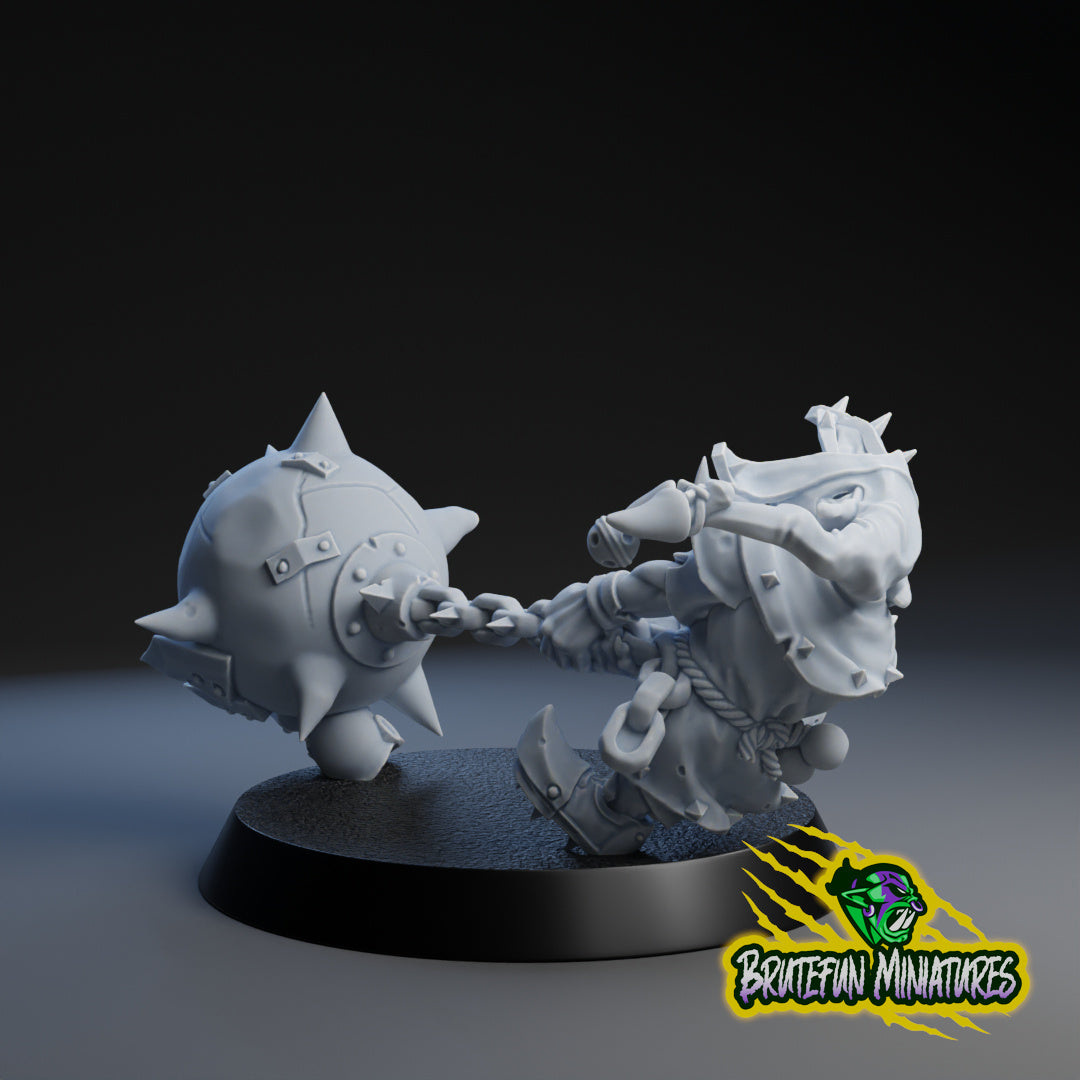 Goblin Ball-n-Chain Star Player | Brutefun Miniatures | Resin