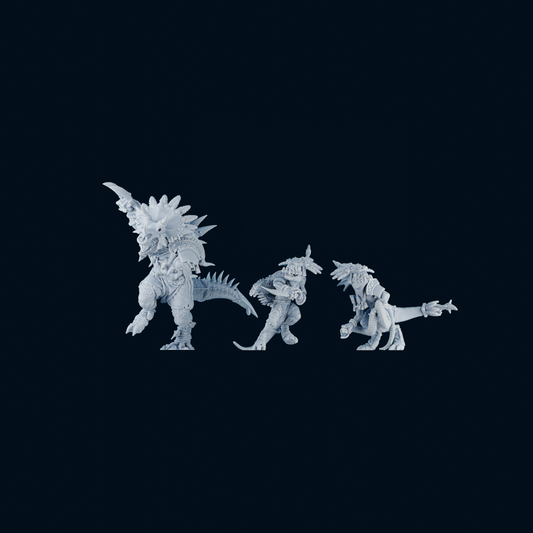 Lizardmen Star Players (3 models) | Brutefun Miniatures | Resin
