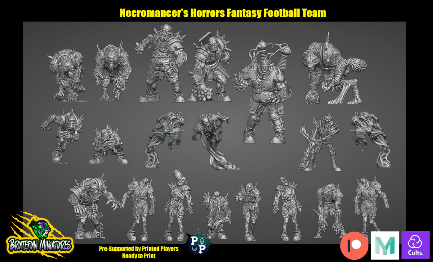 Necromancer's Horrors Team - Individual Models | Brutefun Miniatures | Resin