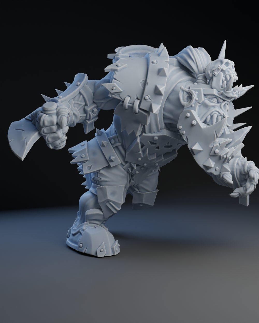 Orc Blitzer Star Player | Brutefun Miniatures | Resin