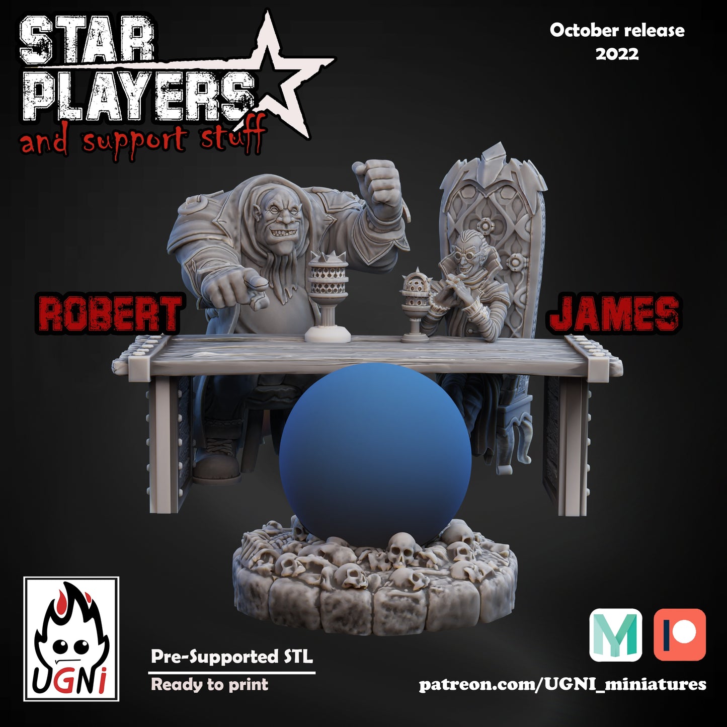 Star Players and Support Staff | UGNI Miniatures | Resin