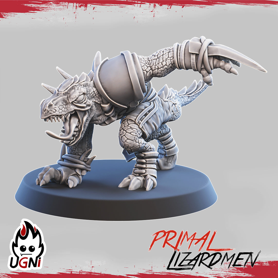 Lizardmen Team - Primal Lizardmen | UGNI Miniatures | Resin