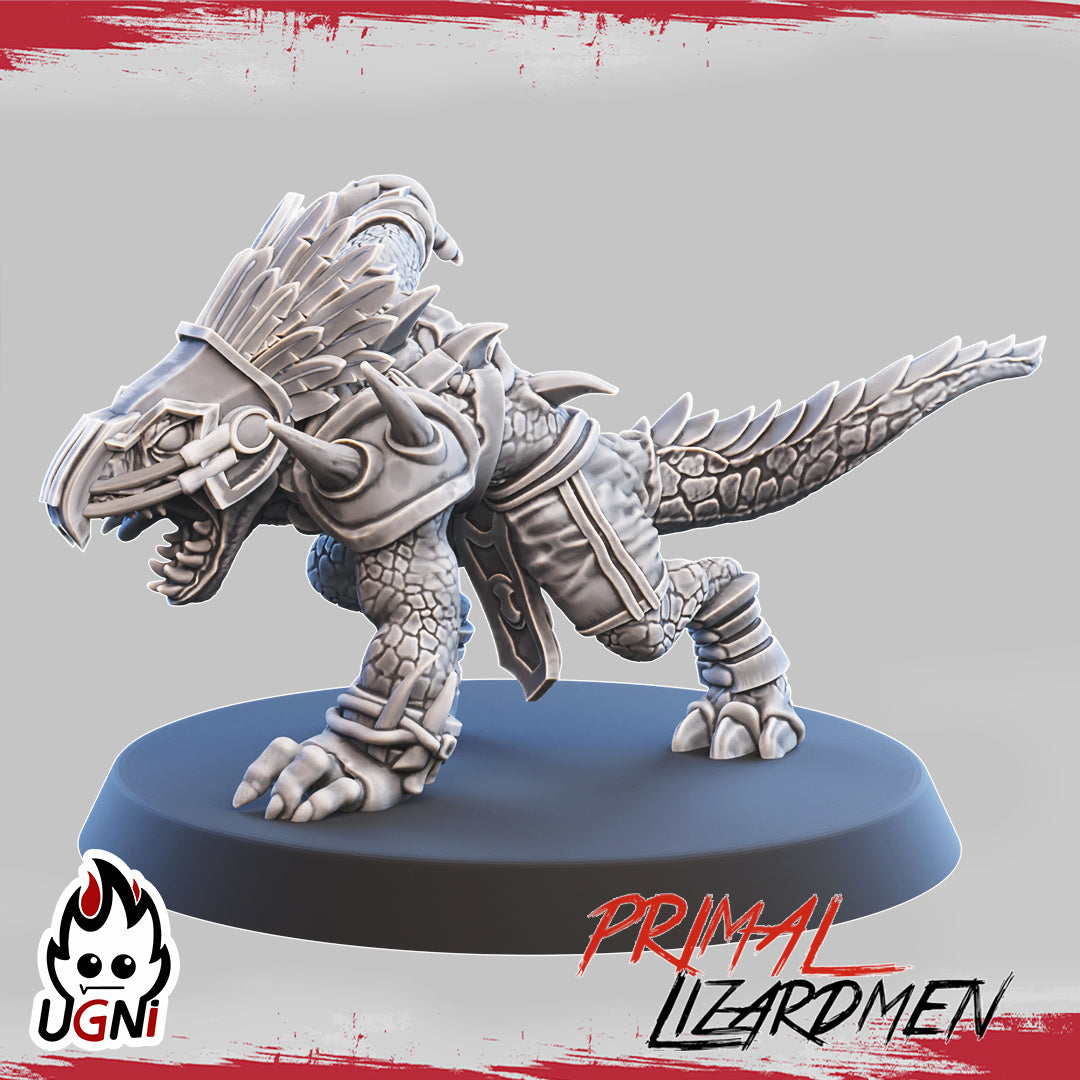 Lizardmen Team - Primal Lizardmen | UGNI Miniatures | Resin