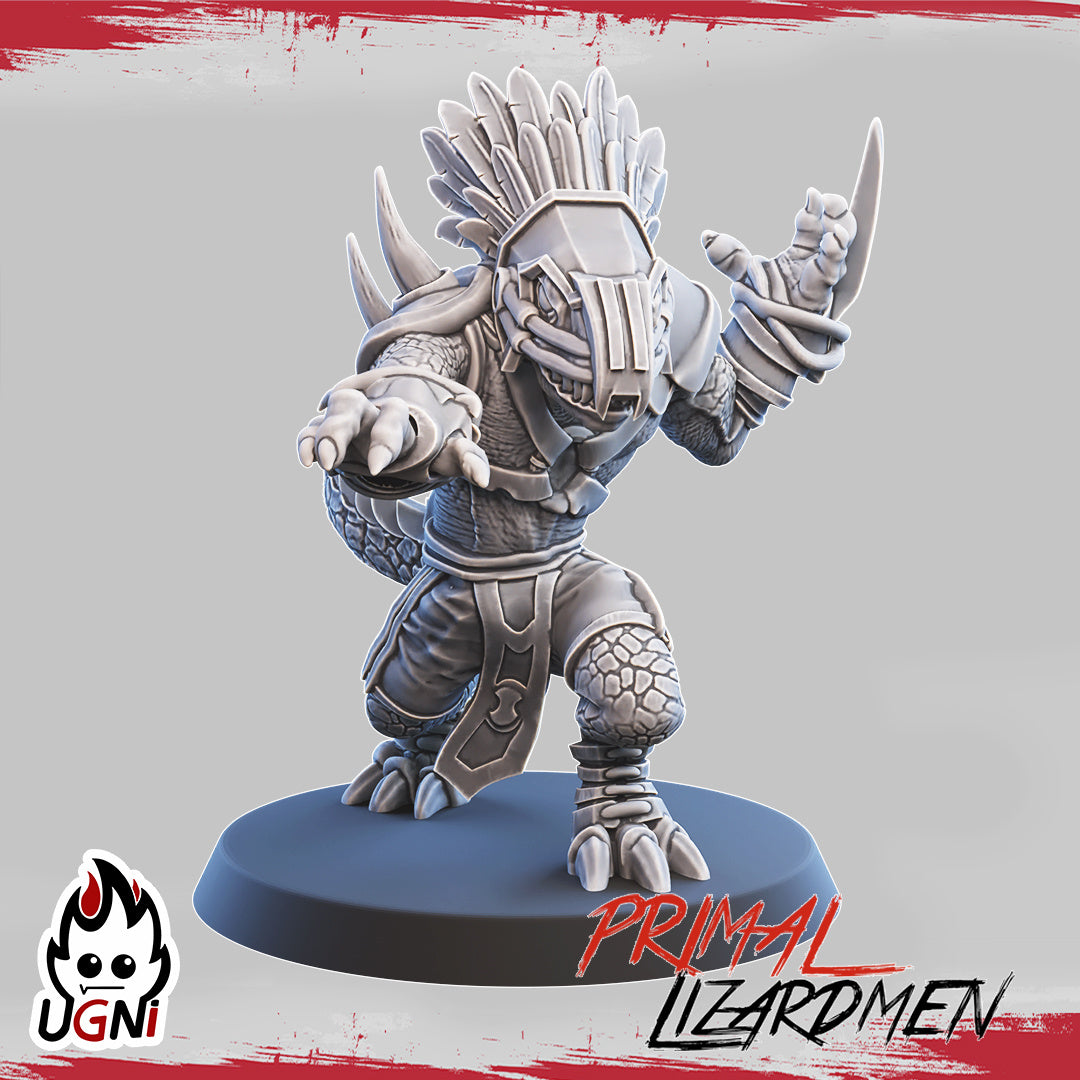 Lizardmen Team - Primal Lizardmen | UGNI Miniatures | Resin