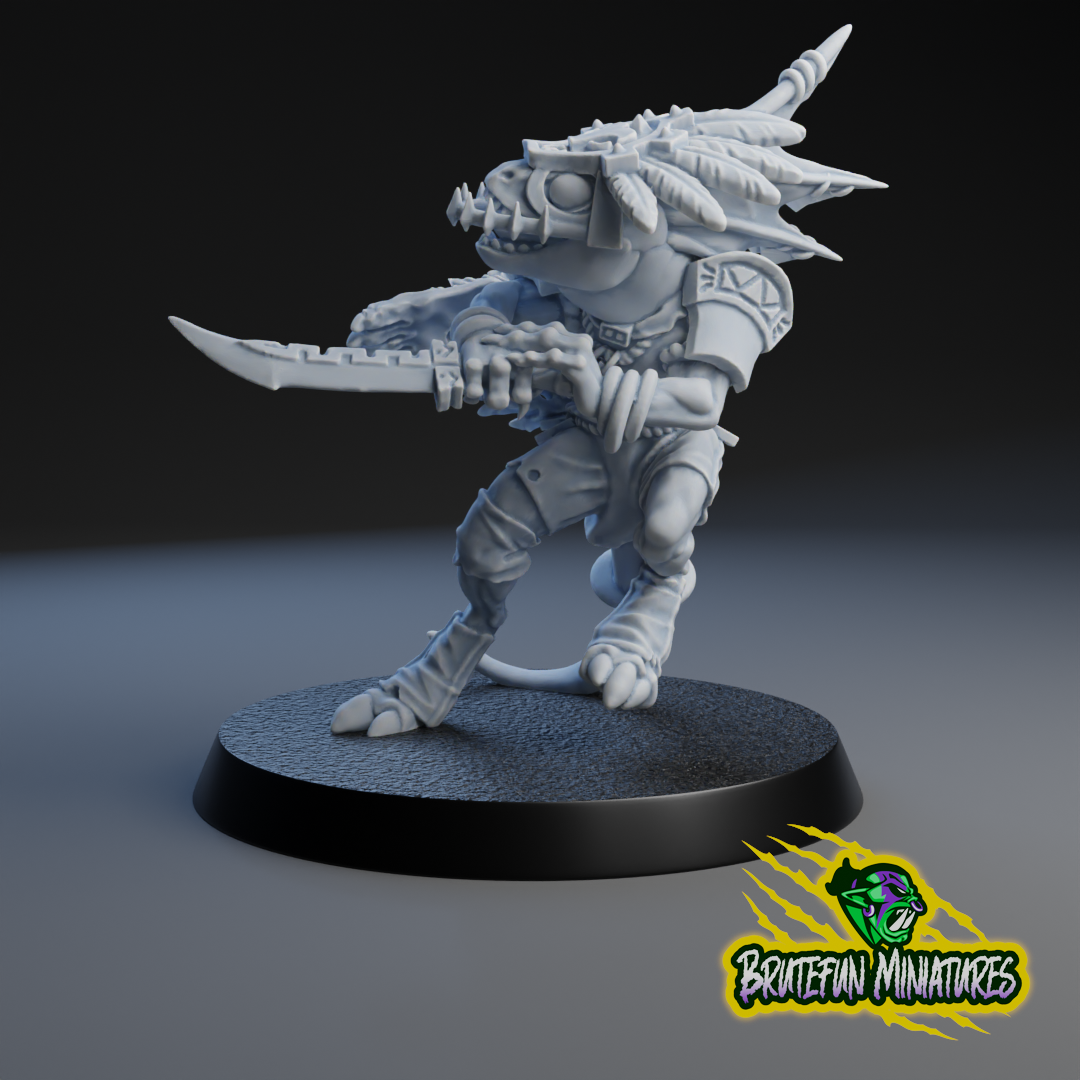 Skink Star Player Duo | Brutefun Miniatures | Resin