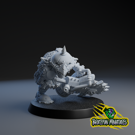 Goblin Chainsaw Star Player | Brutefun Miniatures | Resin