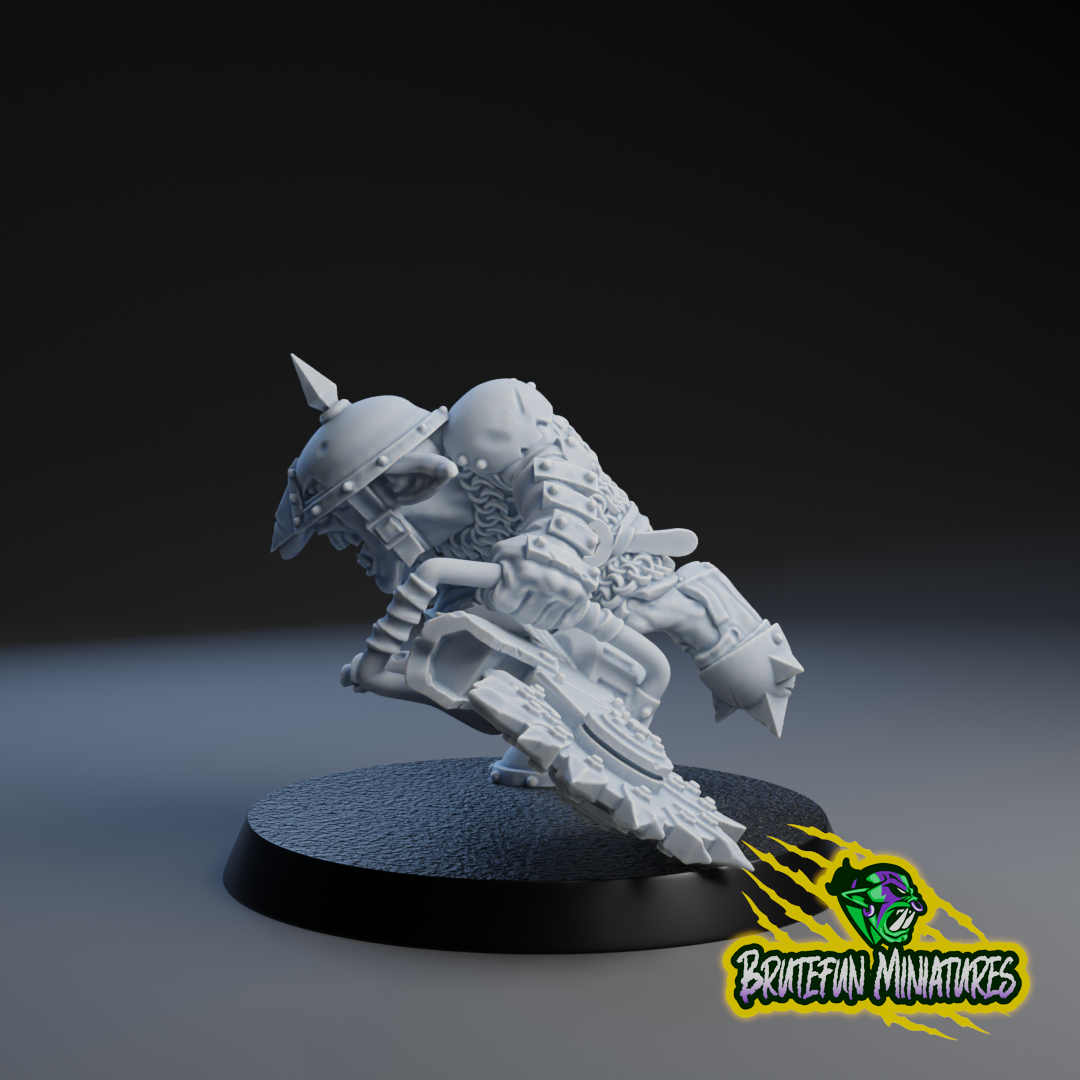 Goblin Chainsaw Star Player | Brutefun Miniatures | Resin