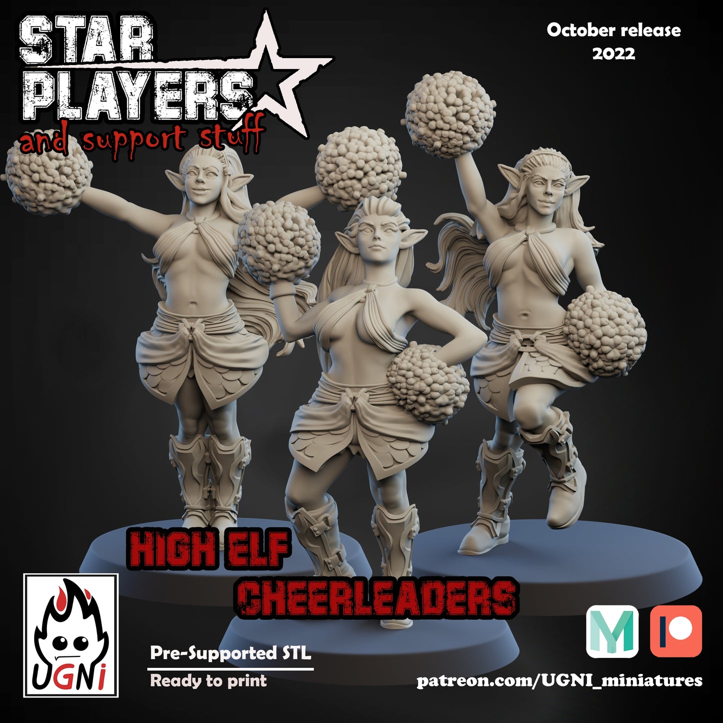 Star Players and Support Staff | UGNI Miniatures | Resin