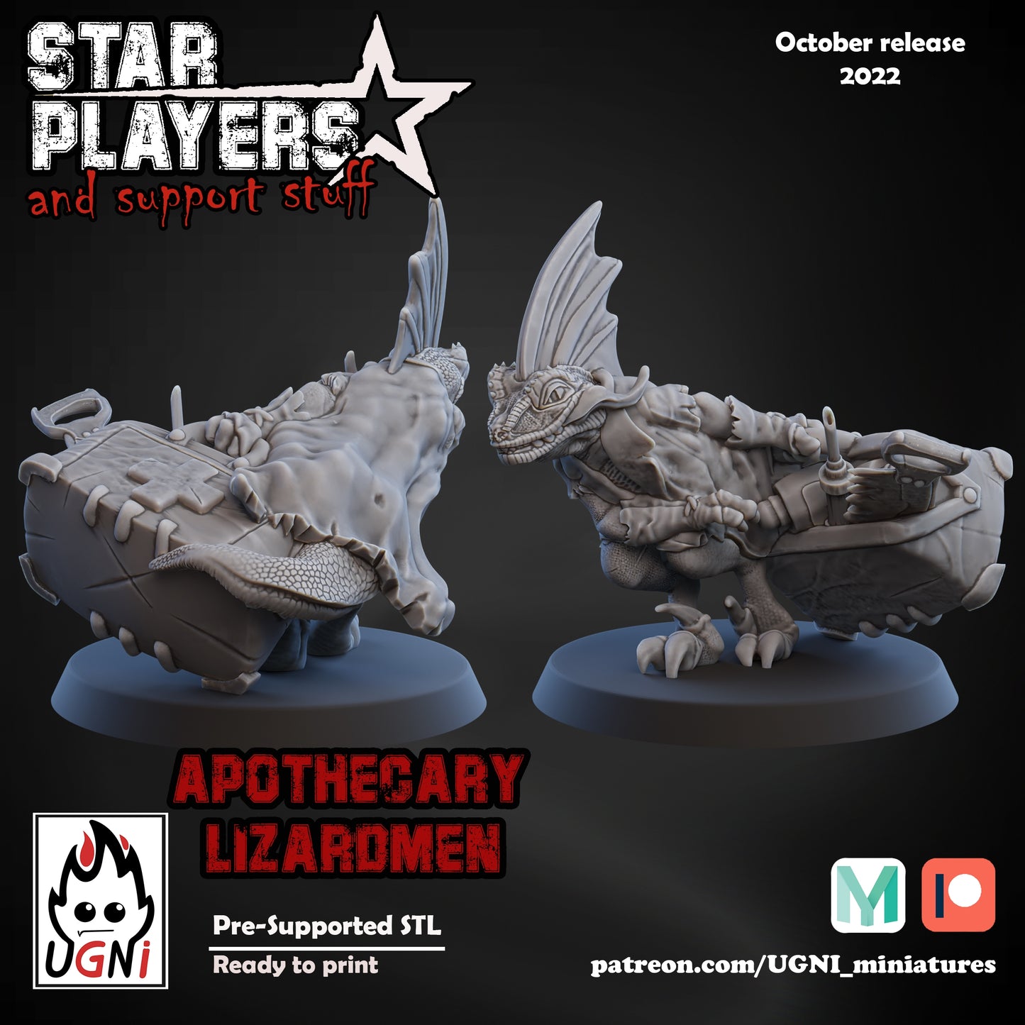 Star Players and Support Staff | UGNI Miniatures | Resin